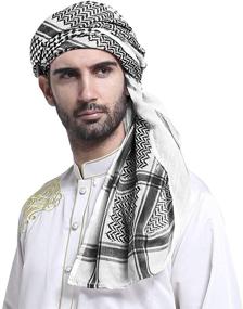 img 4 attached to 🧣 Breathable Headscarf: The Ultimate Keffiyeh Headcover for Men's Accessories