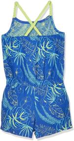 img 1 attached to 🌴 Tropical Treasure: Girls' Awesome Sleeve Romper Jumpsuit - Perfect for Summer Fun!