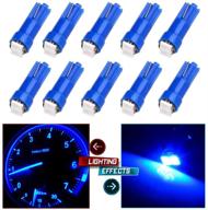 🚗 cciyu 10-pack t5 ultra blue 58 70 73 74 dashboard gauge 2smd led wedge lamp bulb light - compatible with 2009-2013 toyota tundra sequoia 4.6l 4.7l 5.7l, 2009-2012 mitsubishi eclipse 3.8l 2.4l logo