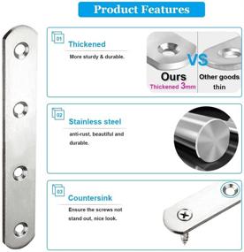 img 2 attached to JUBEIJIA Stainless Straight Brackets Furniture