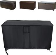 🌦️ kingling waterproof patio deck box cover - all-weather protection for 100% outdoor storage box - furniture covers in black (60&#34; l x 30&#34; w x 25&#34; h) logo