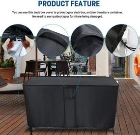 img 1 attached to 🌦️ Kingling Waterproof Patio Deck Box Cover - All-Weather Protection for 100% Outdoor Storage Box - Furniture Covers in Black (60&#34; L x 30&#34; W x 25&#34; H)