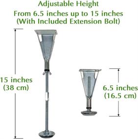 img 3 attached to 🛏️ gb Home Collection Bed Frame Leg Set of 6 - Adjustable Height Slat Support Legs for Steel Bed Center - 6.5 to 15 inches