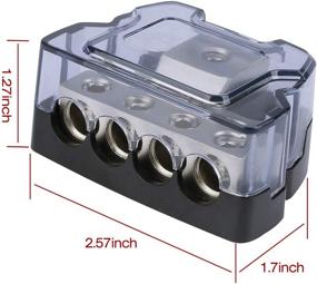 img 1 attached to 🚗 Блок распределения питания автомобильной аудиосистемы - (2 шт) Вход 0/2/4 калибра, Выход 4/8/10 калибра, 4-х путевое соединение для усилителя - Покрытие никелем