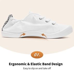 img 3 attached to 👟 Adokoo Women's Slip-On Fashion Sneakers: Casual Walking Shoes