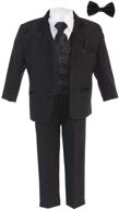 👔 modern fit little gents boys tuxedo suit for wedding and communion - toddler tuxedo logo