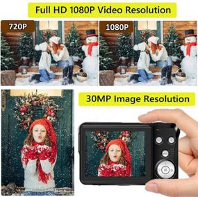 img 3 attached to 📷 30MP Compact Digital Camera: Rechargeable, Pocket-sized with 8X Zoom, 32GB SD Card - Ideal for Kids, Students, and Photography Enthusiasts