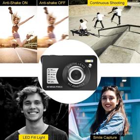 img 2 attached to 📷 30MP Compact Digital Camera: Rechargeable, Pocket-sized with 8X Zoom, 32GB SD Card - Ideal for Kids, Students, and Photography Enthusiasts