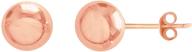 ritastephens 14k rose pink gold ball stud post earrings in various sizes - 3, 4, 5, 6, 7, 8mm logo