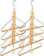 👖 wooden non-slip pants hangers for closet space saving - bestool heavy duty coat and baby hangers логотип