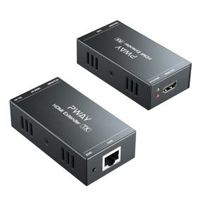 img 4 attached to 🔌 Удлинитель HDMI - диапазон 165 футов, расширение видео 1080P@60Hz по одиночному кабелю Cat5e/6, синхронная передача аудио и видео, поддержка 3D, POC, совместимость с EDID.