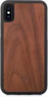 woodcessories iphone x/xs walnut case - ecobump, made of real wood logo