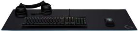 img 1 attached to 🖱️ Logitech G840 XL Тканевая игровая коврик для мыши - Чёрный: Тонкий, Прочный и Производительность настроен с устойчивой резиновой основой.