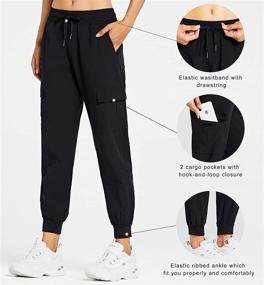 img 2 attached to 🏃 Libin Women's Quick Dry Lightweight Joggers Pants for Running, Hiking, and Workout - Athletic Track Pants with Zipper Pockets