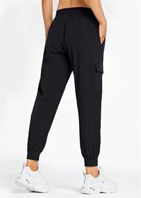 img 3 attached to 🏃 Libin Women's Quick Dry Lightweight Joggers Pants for Running, Hiking, and Workout - Athletic Track Pants with Zipper Pockets