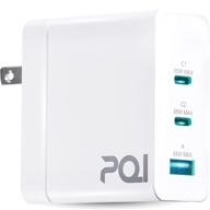 🔌 pqi 65w usb-c charger with gan tech - fast charging for apple iphone/ipad pro/macbook/laptop - foldable plug, compact design! logo