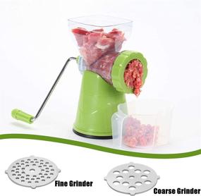 img 1 attached to 🍴 ChefHachiro 3-in-1 Manual Food Processor, Cheese Drum Grater, Meat Grinder Slicer - Easy to Clean Oriental Kitchen Appliance with 3 Drum Blades Kitchenware Set - Manual & Hand-Powered