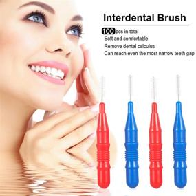 img 3 attached to 100 Count Interdental Slim Brush with Toothpick, Flossing Head for Oral Dental Hygiene