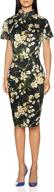 👗 sakaly women's vintage office mandarin dress - a timeless choice for women's clothing logo