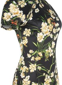 img 1 attached to 👗 Sakaly Women's Vintage Office Mandarin Dress - A Timeless Choice for Women's Clothing