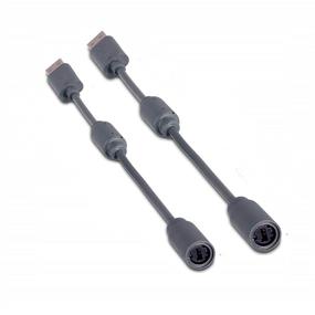 img 1 attached to 🎮 Efficiently Strengthen Xbox 360 Controllers with 2-Pack Dark Grey Replacement Dongle USB Breakaway Cables