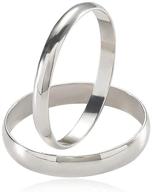 💍 комплект классических гладких колец-обещаний: серебряные обручальные кольца с покрытием, удобные тонкие кольца для женщин и мужчин логотип