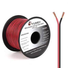 img 4 attached to Гибкий проводной удлинительный кабель 16AWG для 12V/24V DC светодиодных лент, TYUMEN 100FT 2pin 2 цвета красно-черный электрический провод для подключения проводки, идеально подходит для ленточного освещения ламп.