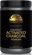 активированный кокосовый уголь в порошке schizandu organics: идеальное веганское решение для детоксикации кожи, организма и пищеварительного здоровья. логотип