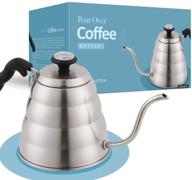 ☕ stainless steel gooseneck pour over coffee kettle with thermometer - hand drip tea and coffee kettle - 40oz / 1200ml logo