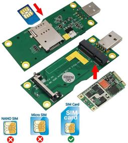 img 1 attached to 📶 Mini PCI-E to USB Adapter with SIM Slot for WWAN/LTE 3G/4G Network Cards