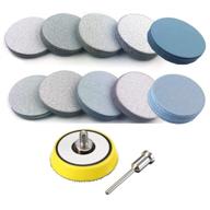 vézaar 200pcs 3 inch hook and loop sanding discs with wet/dry sandpaper - 80 120 🔧 180 240 600 800 1000 3000 5000 7000 grit woodturning headlight restoration polishing kit (1/4 dia arbor) logo