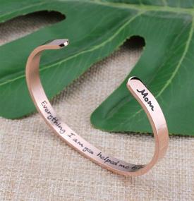 img 2 attached to 🌹 Rose Gold Cuff Inspirational Bracelets: Empowering Gifts for Women and Girls"