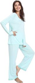 img 3 attached to 🌿 GYS Women's Bamboo Sleeved Pajamas - Stylish Women's Clothing for Ultimate Comfort