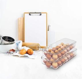 img 1 attached to 🍎 Utopia Home Refrigerator Organizer Bins - Complete Set of 6 Fridge Bins & 2 Egg Holders - Plastic Storage Containers Ideal for Pantry, Freezers, Countertops & Cabinets