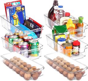 img 4 attached to 🍎 Utopia Home Refrigerator Organizer Bins - Complete Set of 6 Fridge Bins & 2 Egg Holders - Plastic Storage Containers Ideal for Pantry, Freezers, Countertops & Cabinets