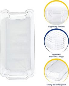 img 2 attached to 🍎 Utopia Home Refrigerator Organizer Bins - Complete Set of 6 Fridge Bins & 2 Egg Holders - Plastic Storage Containers Ideal for Pantry, Freezers, Countertops & Cabinets