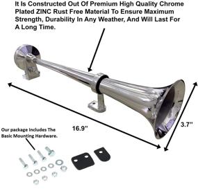 img 3 attached to Lebogner Single Trumpet Air Horn - Super Loud 150DB Compressor for Trucks, SUVs, Cars, Boats, and Trains - Includes Mounting Hardware (Relay, Switch, and Wiring Kit Not Included)