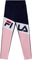 🏃 fila heritage athletic stretch blocking girls' leggings: performance-driven fashion for active girls logo