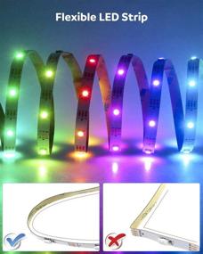 img 1 attached to 🌈 Aclorol WS2812B LED Strip Light: Individually Addressable Dream Color, Arduino/Raspberry Compatible, 16.4ft, 150 RGB SMD Pixels