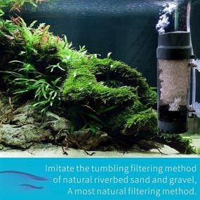 img 2 attached to 🐟 AQQA Fluidized Moving Bed Filter: Submersible Sponge Filter with Air Stone for Ultra-Silent Dissolved Oxygen Supply – Ideal for Freshwater and Saltwater Aquariums