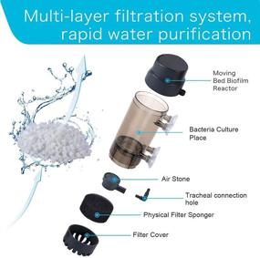 img 1 attached to 🐟 AQQA Fluidized Moving Bed Filter: Submersible Sponge Filter with Air Stone for Ultra-Silent Dissolved Oxygen Supply – Ideal for Freshwater and Saltwater Aquariums