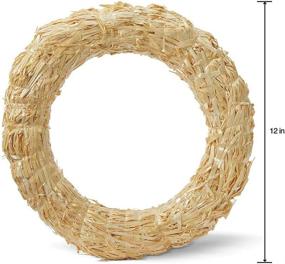 img 3 attached to 🌾 FloraCraft Straw Wreath 12 Inch Natural Form