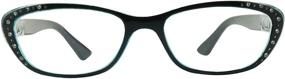 img 1 attached to 👓 Stylish Retro Cateye Reading Glasses with Rhinestones - Dual Candy Tone Colors, Fashionable Readers 1.25 to 3.00 Magnification