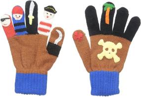 img 1 attached to 🏴 Get Your Little Swashbuckler Ready for Adventure with Kidorable Boys Pirate Gloves