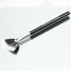 img 1 attached to Pro Highlighter Fan Makeup Brush