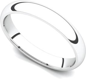 img 2 attached to 💍 Classic 3mm Comfort Fit Wedding Band Ring in 18k White Gold