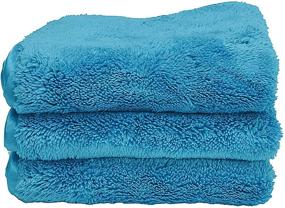 img 4 attached to 🔒 Eurow Double Density Microfiber Soft Fluffy Absorbent Shag Towels - Scratchless Cleaning, Drying, and Detailing - 700GSM, 12 X 16 Inches - 3 Pack