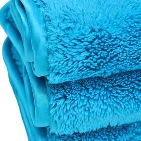 img 3 attached to 🔒 Eurow Double Density Microfiber Soft Fluffy Absorbent Shag Towels - Scratchless Cleaning, Drying, and Detailing - 700GSM, 12 X 16 Inches - 3 Pack