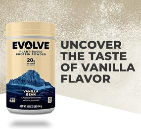 img 2 attached to 🌱 Протеиновый порошок на базе растительных продуктов Evolve Vanilla Bean - 20 г веганского протеина, без молочных продуктов, без искусственных ароматизаторов, не ГМО, 3 г клетчатки, 2 фунта (упаковка может отличаться)