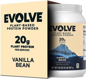 img 4 attached to 🌱 Протеиновый порошок на базе растительных продуктов Evolve Vanilla Bean - 20 г веганского протеина, без молочных продуктов, без искусственных ароматизаторов, не ГМО, 3 г клетчатки, 2 фунта (упаковка может отличаться)